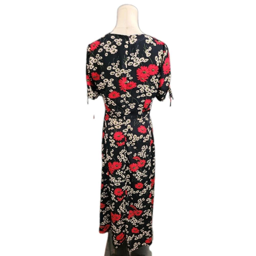 Madewell Hillside Daisies Peek A Boo Midi wrap dress Size 2 Surplice Bust - Picture 5 of 10
